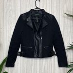 Ralph Lauren Lauren Quilted Mixed Media Leather Detail Moto Jacket size S Small Photo 0