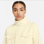 Nike Sportwear women’s M65 Essentials pale yellow woven jacket size S small NEW Photo 2