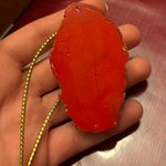 Vintage Hand Painted Santa Claus Christmas Pendant Red Photo 2