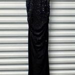 Faviana $478 NWT Women's Formal Evening Gown Size 6 Black Beaded Dress Prom Photo 4