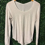 Lululemon  Yogini 5 Year Long Sleeve Tee Heathered White Sz Medium Photo 0
