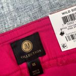 JM Collection Pink Peacock Gold Tone Buttons Straight Leg Pants XS Photo 2