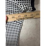 A|X Armani Exchange Women's Navy White Checkered V Neck Cross Back Dress Size Lg Blue Photo 2