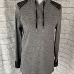 Layer 8 women M pullover Longsleeve hoodie w/mesh accent cuffs and shoulders  Photo 0