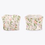 ZARA  Floral Corset Top in Ivory Multi BLOGGERS FAVORITE!!! NWT Photo 3
