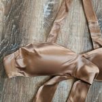 Retrofête Retrofete Ross Top in Cognac Brown Size Large NWT Satin Padded Bust Strapless Photo 3