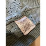 Anthropologie Moth Empyrean Pointelle Sweater Blue Crochet Open Knit L Photo 5