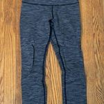Lululemon Wunder Under Crop II Diamond Jacquard Space Dye Black Slate size 2 Photo 0