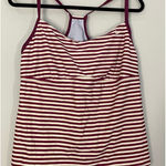 Nike  Women's Plus Size 1X Striped Racerback Tank Top Swim Top Photo 0