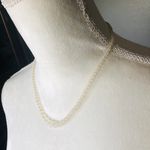 Vintage mid century graduated opalescent glass wedding bead necklace White Photo 0