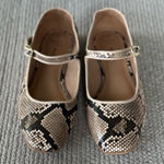 Time and Tru Black Brown White Snakeskin Square Toe Maryjane Ballet Flats Sz 8 Photo 0