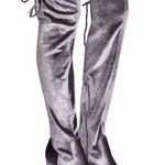 Shoe Dazzle Adina Faux Suede Heeled Boots in Grey Size 10, New w/o Box Photo 0