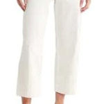 Lucky Brand  High Rise Wide Leg Crop Jeans White Size 31 Photo 0