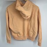 A New Day Peach Orange Cotton Blend Fleece Pullover Cropped Hoodie Women's M Photo 1