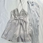 Fiesta Fashion Fiesta Sparkly Glitter Silver Metallic Deep V Halter Mini Homecoming Dress - S Photo 12