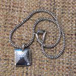 Silpada Popcorn Necklace Puffed Square Pendant Photo 2