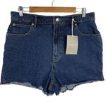 Everlane New The Way-High Denim Short High Rise Raw Hem Organic Cotton Size 31 Photo 1