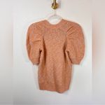 Rebecca Taylor  NWT Textured Tight Knit White Speckled Puff Sleeve Sweater Sz XS Photo 1