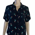 Love Note Pineapple Print Buttoned Blouse Photo 1