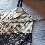 Trixxi dress size 13 junior champagne color black polka dot lace satin dress Photo 8