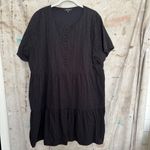 Madewell  Plus Embroidered Eyelet Button-Front Tiered Mini Dress Photo 3