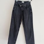 AGOLDE Criss Cross Jeans Womens 26 Black Washed Upsized Organic Cotton Straight Photo 0