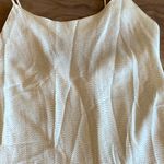 Neiman Marcus Elegant Cream Polka Dot Midi Slip  Dress Preowned Photo 3