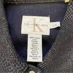 Calvin Klein CK Jeans Snake Print Denim Jacket Size Large Photo 2