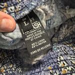 REWASH  Blue Paisley Print Wide Leg Pull On Pants Linen Blend Women’s Size Large Photo 6