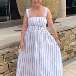 Reformation Tagliatelle Stripe Linen Dress Photo 1