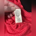 Free People  Thermal Waffle Knit Boho Shirt Long Sleeves Stretchy Salmon Pink Sm Photo 5