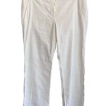 Theory White Linen Blend Pants Size 6 Resortwear Minimalist Coastal Chic Photo 0
