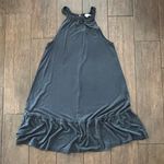 Loft  Sandwashed Black/Dark Gray Ruffle Halter Flounce Dress sz M Photo 0