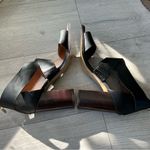 Tommy Hilfiger Black leather strap block heels with back zipper size 7.5 Photo 10