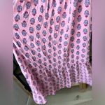 Old Navy  Block print maxi dress ruffle drop hem swing floral sleeveless bow tie Photo 5