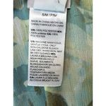 Chico's Sheer Abstract Print Button Up Poncho Top S/M Blue Green Lightweight Photo 5