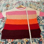 Silverflint colorful stripe Alpaca wool blend crewneck pullover sweater Photo 6