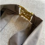 Trina Turk NWT  black taupe colorblock gold mosaic square hardware sides size 6 Photo 3