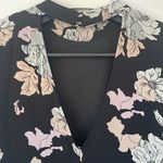 ASTR Black Floral Shift Dress with Sheer Sleeves Small Photo 1