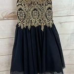 City Studio Special Occasion Strapless Dress Juniors Navy & Gold 5 NWT Size undefined Photo 1