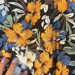 SheIn  Black & Orange Multicolor Floral Open Back High Neck Dress Women Sz XS Photo 7