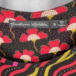 Gudrun Sjödén Sleeveless Midi Dress Bright Wavy Stripe Mod Print Micromodal Sm Black Photo 4