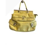 Guess Yellow Quilted Monogram Satchel Handbag Top Handle Bag flawed Photo 8