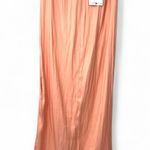 ZARA NWT  XS Skirt Satin Faux Wrap Midi Long Straight Gold Buckle Detail Women Photo 4