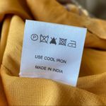 Tangerine Double Scoop Neck Beaded 100% Silk Top S Photo 12