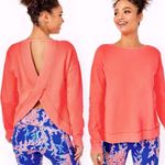 Lilly Pulitzer Luxletic sweater neon Biscaya criss Cross Pullover Top Sweatshirt Photo 1