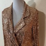 Show Me Your Mumu  SMYM Bazel Sequins Blazer Jacket Dress rose gold WOMENS SMALL Photo 3