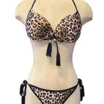 Leopard Print Bikini Swimsuit Push Photo 0