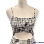 HYFVE Black White Plaid Short Romper Exposed Midrif Size Small NWT Photo 3