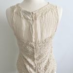 Robert Rodriguez top size 6 cream ruffle sweetheart Photo 3